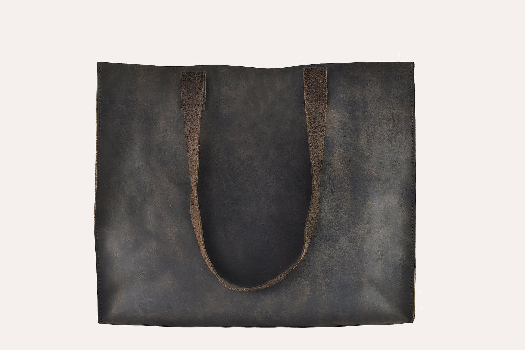 Tote bag in vera pelle, 100% fatta a mano