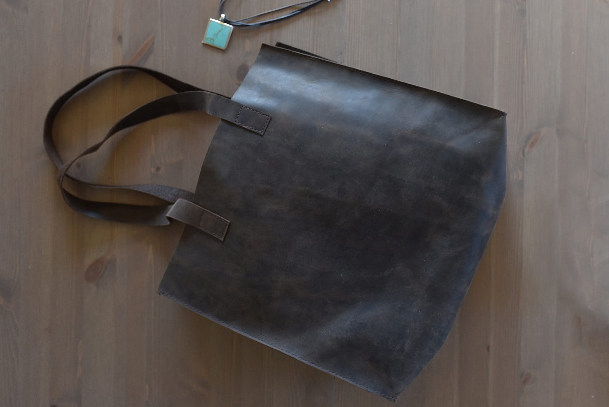 Tote bag in vera pelle, 100% fatta a mano